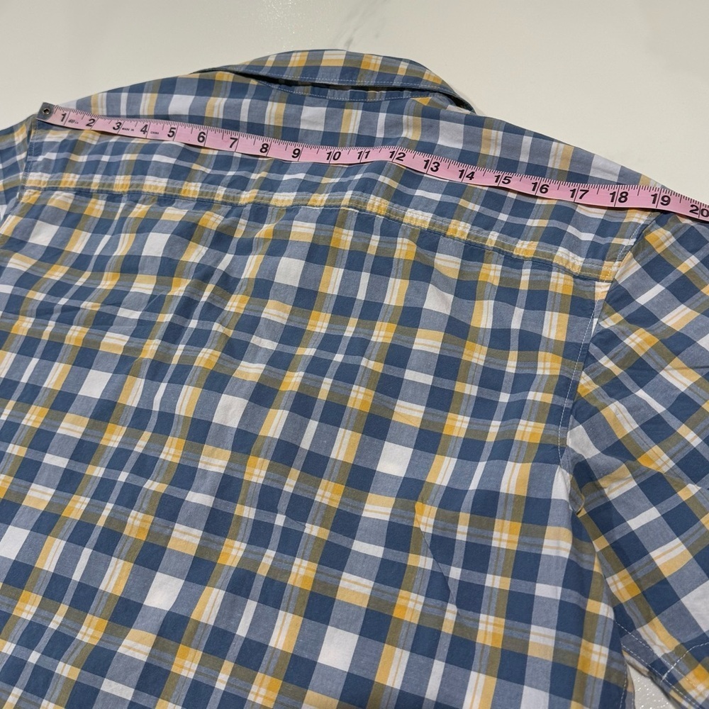 Columbia Men's Checkered Blue and Yellow Shirt - Picture 8 of 8